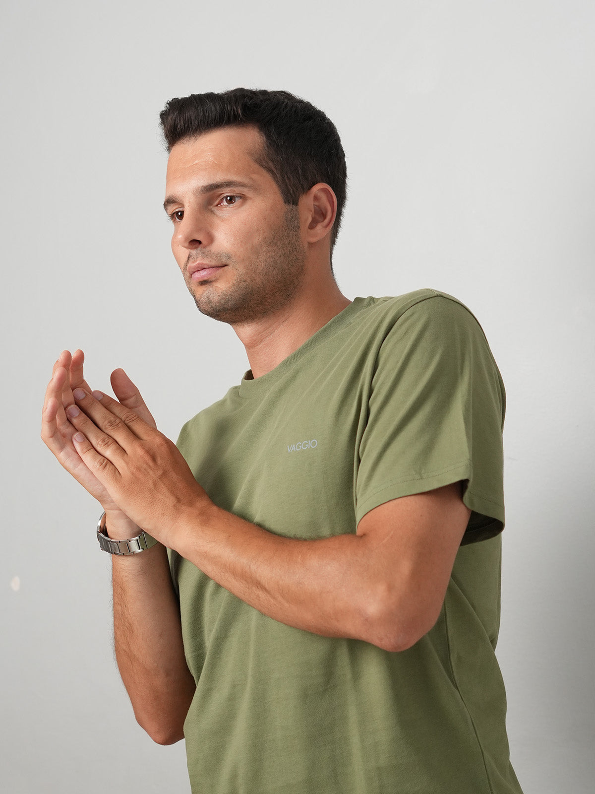 Balen Regular Fit Basic T-Shirt - Haki