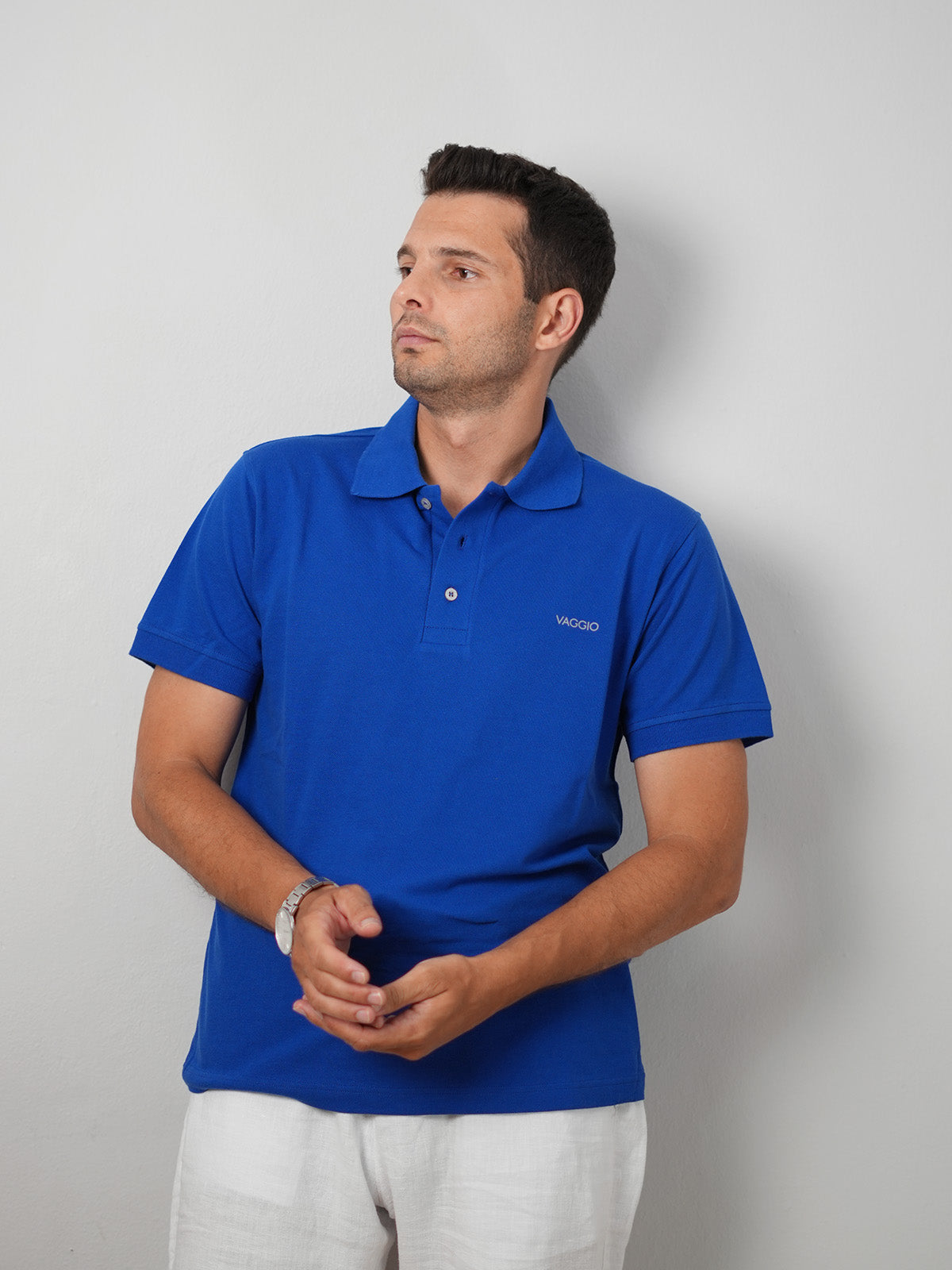 Aureo Pamuk Polo Yaka T-Shirt - Lacivert