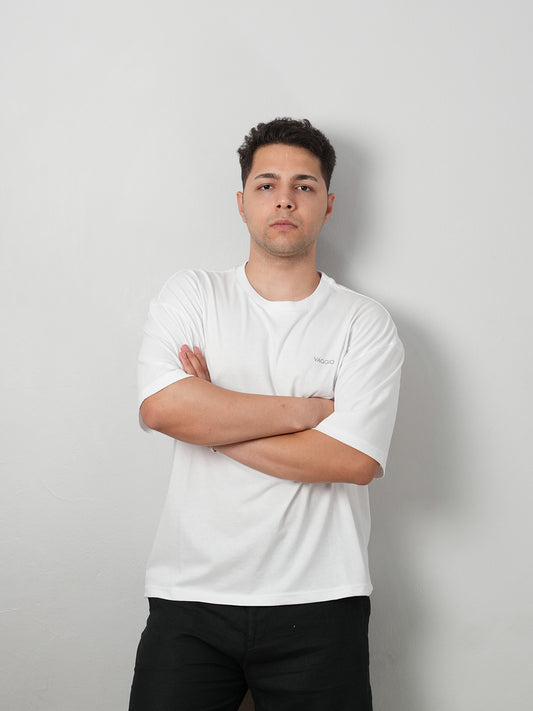 Cavero Boxy T-Shirt - Beyaz
